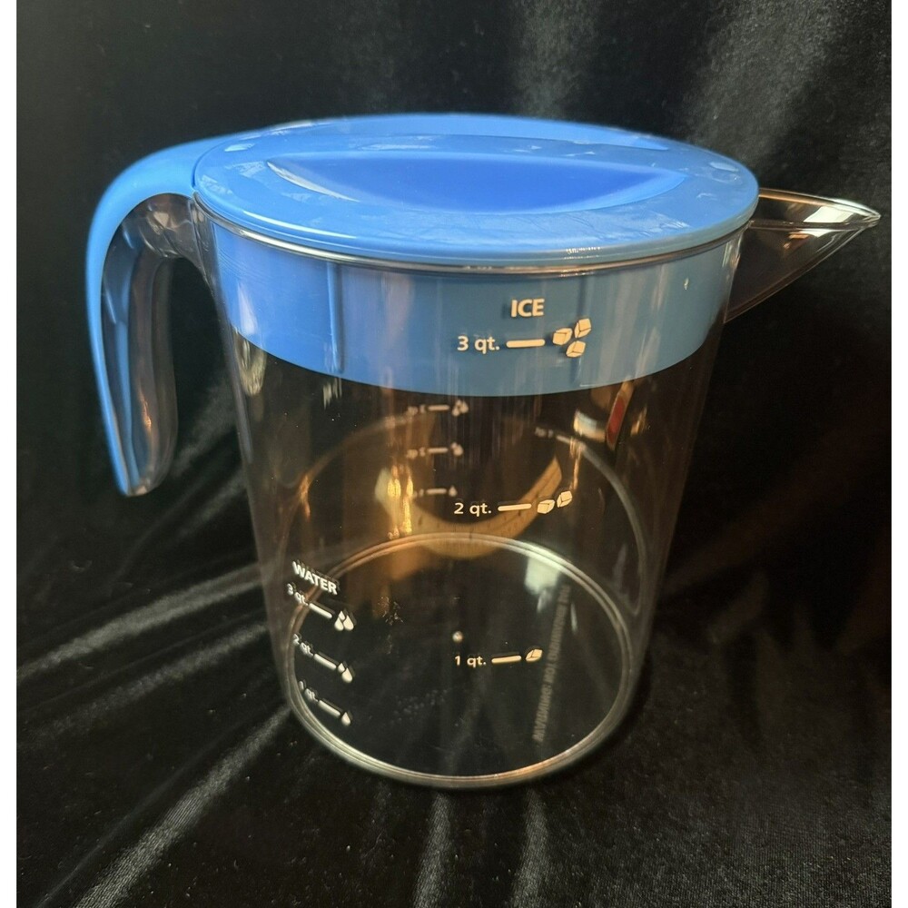Mr Coffee Iced Tea Maker 3 Quart (Pitcher & Lid Only) TM38P TM39P Blue Container
